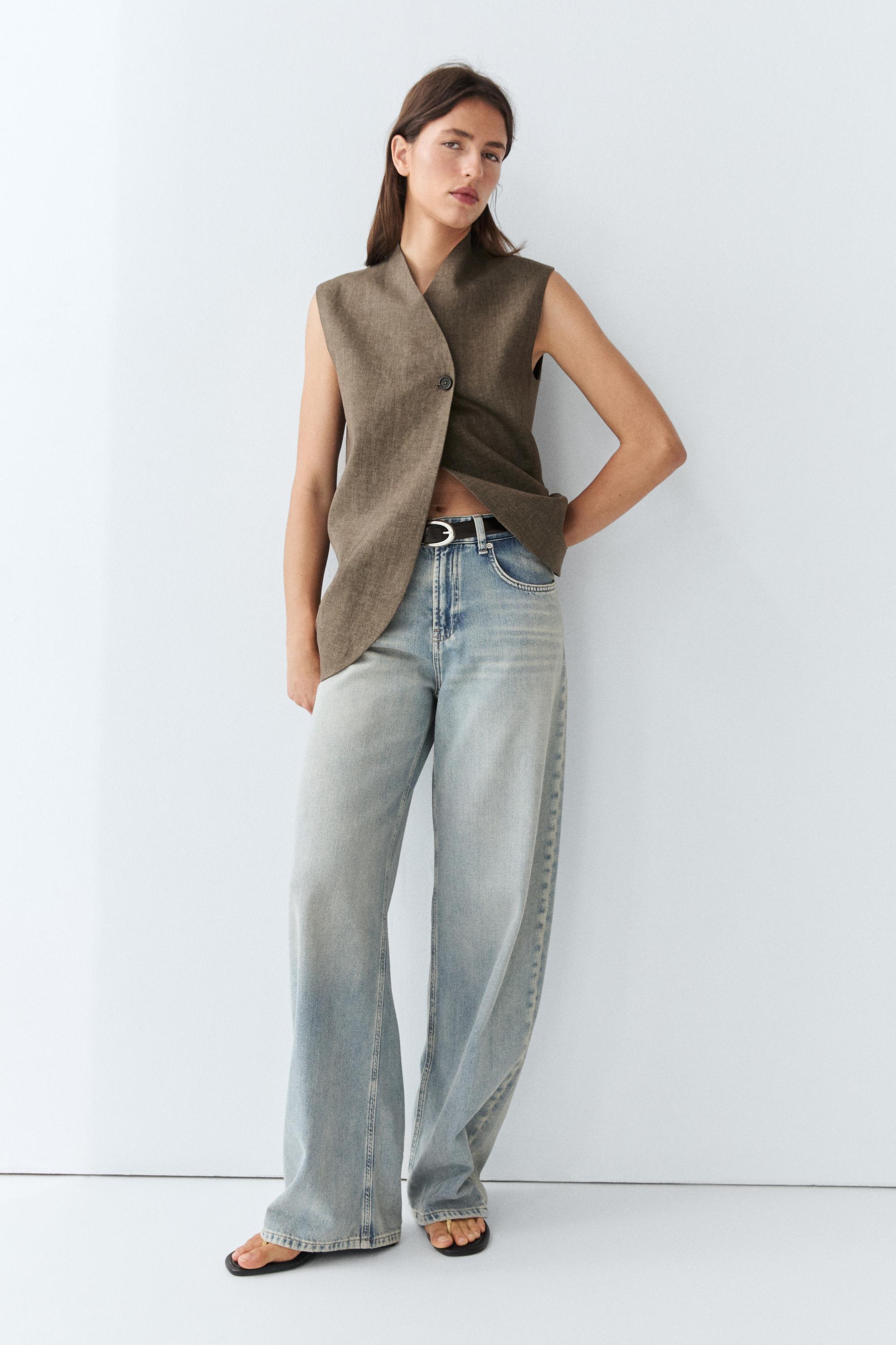 Linen melange waistcoat